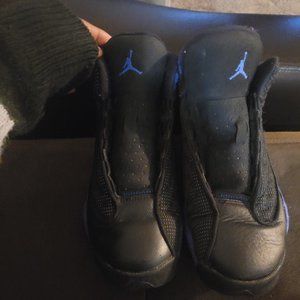 Retro jordan 13s dark blue and black